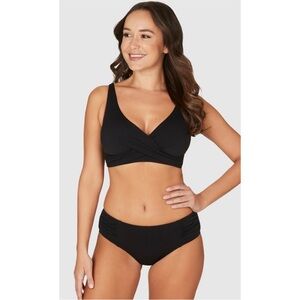 Nip Tuck Must Have Louise Top and Bottom Black Bikini NWT Sz 6 Multi Cup Fit